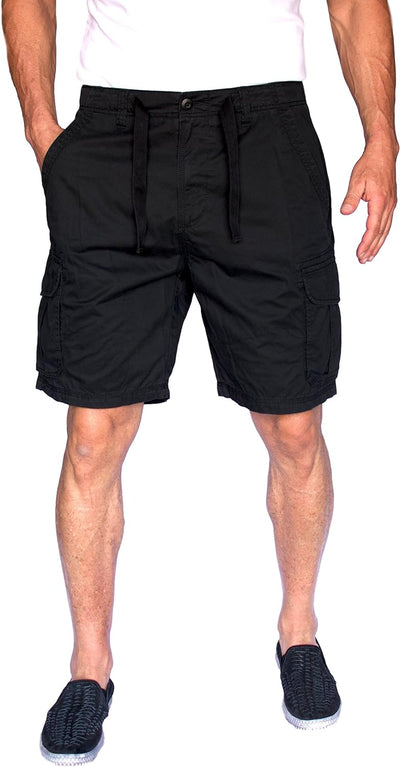 100% Cotton Cargo Shorts W/Drawstring